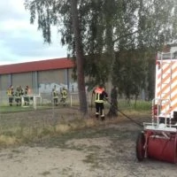 Bodenfeuer am Rasensportplatzin der Sandstraße