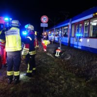 Einsatz bei mutmaßlicher Fußgängerkollission mit Straßenbahn