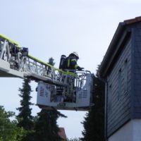 Einsatz der Freiwilligen Feuerwehren Seeheim und Jugenheim am 8. Juni 2017  bei Brand in Badezimmer in Wohnhaus in der Wilhelmstraße in Seeheim