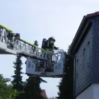 Einsatz der Freiwilligen Feuerwehren Seeheim und Jugenheim am 8. Juni 2017  bei Brand in Badezimmer in Wohnhaus in der Wilhelmstraße in Seeheim