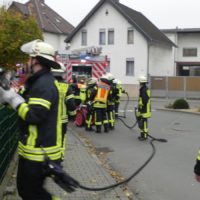 Brand eines Wäscheständers in Toilettenraum