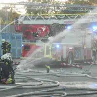 Einsatzübung „Brand von Übersee-Containern auf Firmengelände“