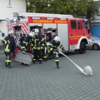 Technische Unterstützung der Feuerwehr Jugenheim mit der Drehleiter