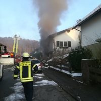 Saunabrand in Wohnhaus im Ortseil Balkhausen