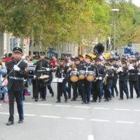 Musikzug bei Winzerfest-Umzug in Bensheim dabei